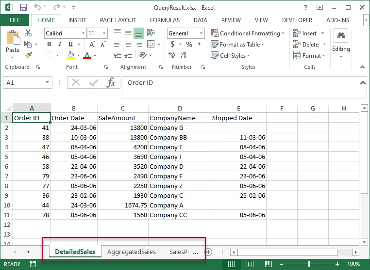 Data in one file with multiple sheets