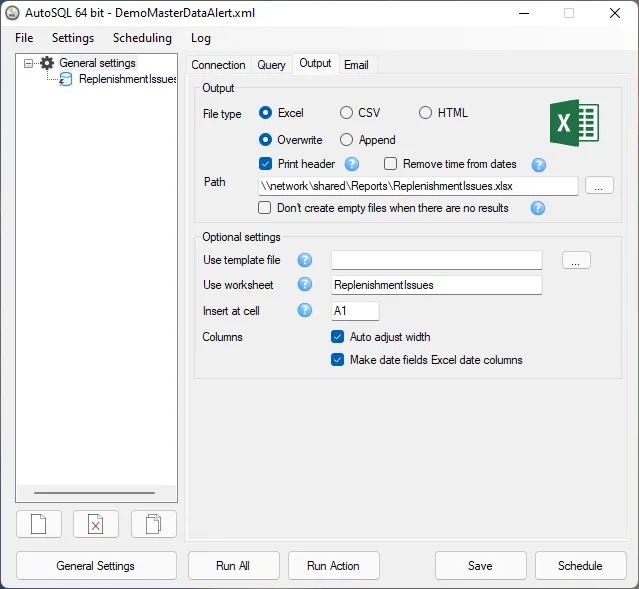 Resulting connection string