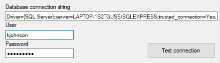 Resulting connection string