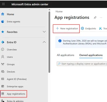 Register applications in Azure