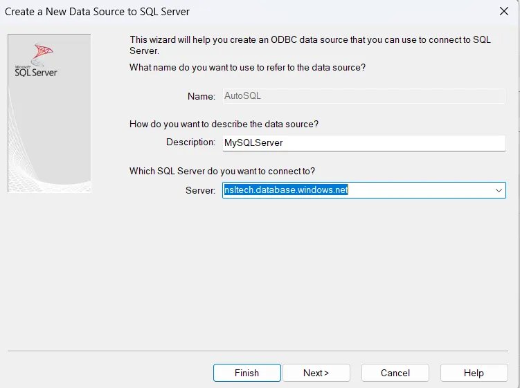 Input the server address