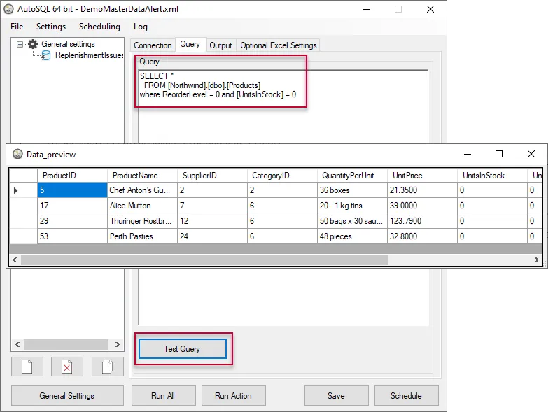 Resulting connection string