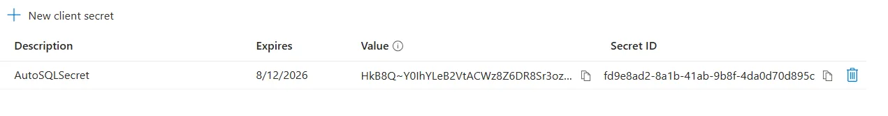 Copy the value of the secret directly and keep it somewhere safe