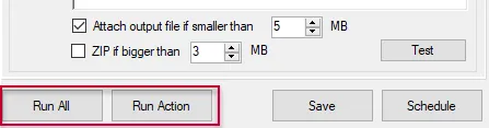 Test the execution of your action list